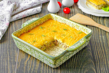 Запеканка из картофельного пюре в духовке с фаршем