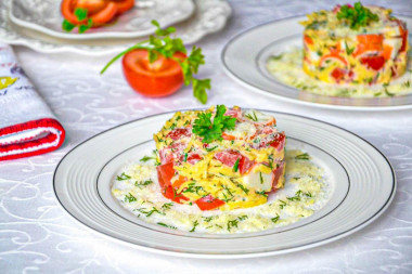 Салат с крабовыми палочками без яиц