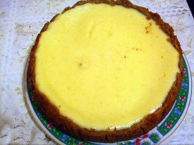 Чизкейк с грецкими орехами из печенья и творога