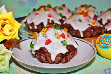 Шоколадно кофейный кулич с виски