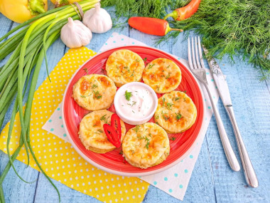 Кабачки кружочками с майонезом и сыром в духовке