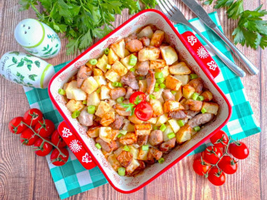 Свинина с картошкой в аэрогриле