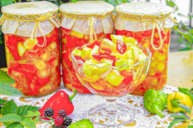 Кабачки с болгарским перцем на зиму