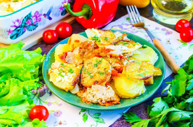 Свинина с картошкой в духовке с майонезом