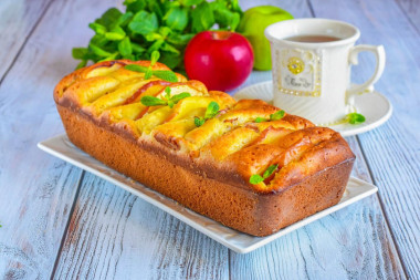 Шарлотка с творогом и яблоками в духовке