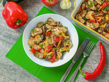 Соте из овощей в духовке