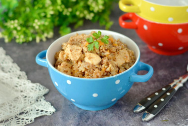 Гречневая каша с курицей в мультиварке