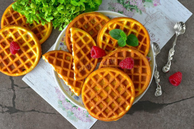 Белковые вафли в вафельнице