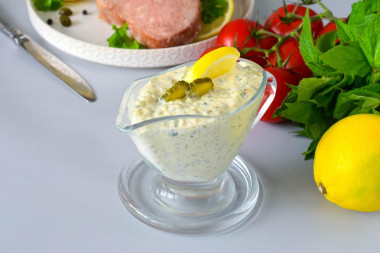 Соус Тартар с майонезом и солеными огурцами