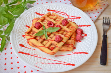 Венские вафли на кефире сладкие