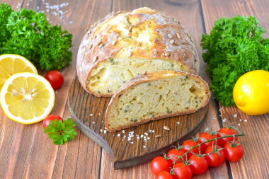 Пышный и ароматный хлеб из творога без дрожжей