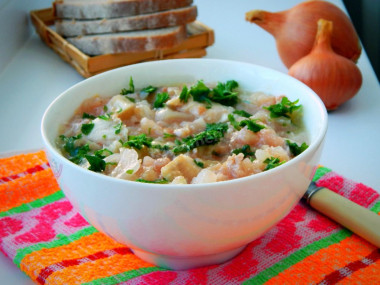 Капустно картофельная солянка со свининой