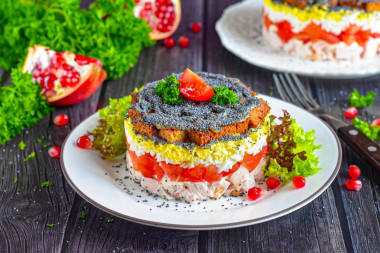 Салат курица под кайфом с маком