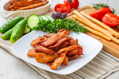 Куриные чипсы джерки в духовке