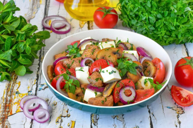 Салат грибы курица помидоры мой любимый