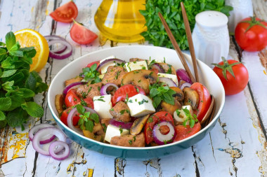 Салат грибы курица помидоры мой любимый