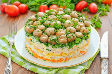 Салат Грибная поляна с шампиньонами