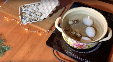 Рецепт - Новогодний салат Мышкин Дом - Шаг 4 - Процесс обжаривания&quot