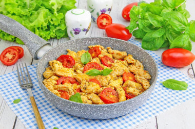 Филе индейки с помидором