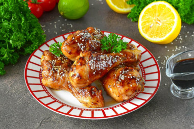 Куриные ножки в соусе терияки в аэрогриле