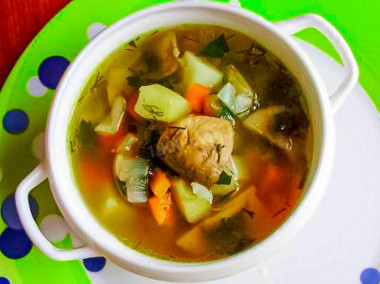Постный грибной суп с шампиньонами и картошкой