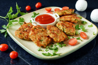 Рубленные котлеты из куриного филе
