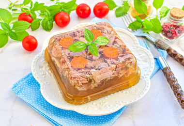 Холодец из рульки свиной с желатином
