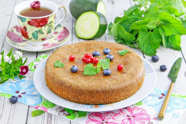 Сладкий пирог из кабачков в духовке