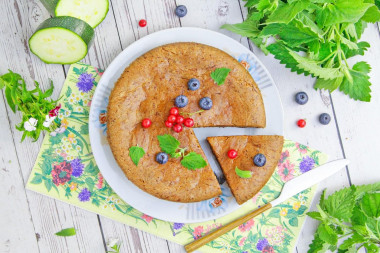 Сладкий пирог из кабачков в духовке