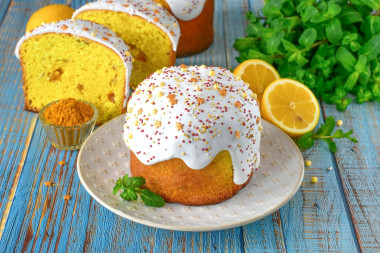 Пасхальный кулич лимоном с цедрой лимона