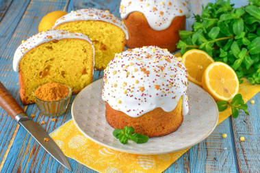 Пасхальный кулич лимоном с цедрой лимона