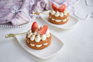 Медовые коржи с кремом чиз пирожное