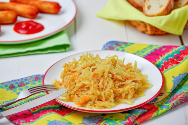 Капуста тушеная классическая на сковороде