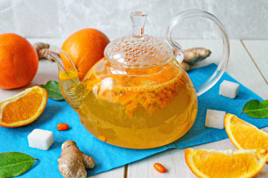 Облепиховый чай с имбирем