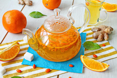 Облепиховый чай с имбирем
