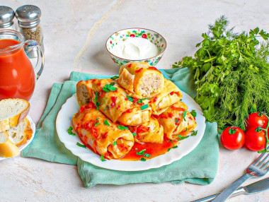 Голубцы на противне в духовке