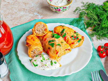 Голубцы на противне в духовке