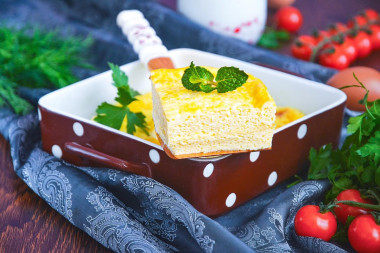 Омлет в духовке с молоком пышный как в детском саду