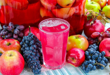 Компот из яблок и винограда на зиму