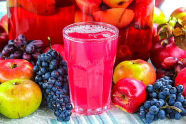 Компот из яблок и винограда на зиму