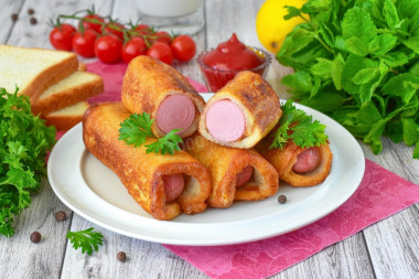 Сосиски в тостовом хлебе