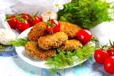 Котлеты с шампиньонами постные