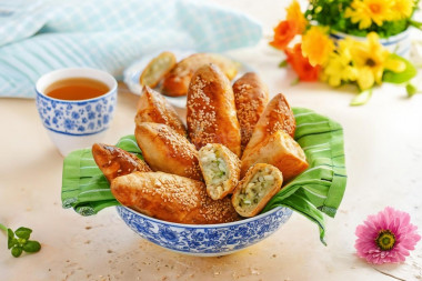 Пирожки на кефире в духовке