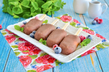 Мороженое эскимо домашнее на палочке