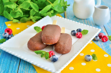 Мороженое эскимо домашнее на палочке