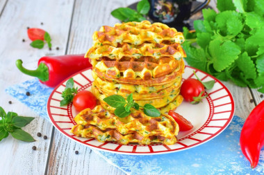 Картофельные вафли в вафельнице