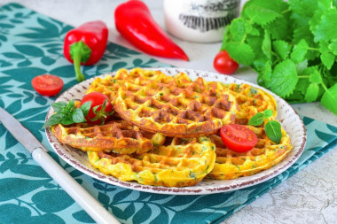 Картофельные вафли в вафельнице