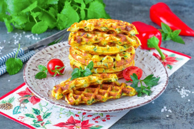 Картофельные вафли в вафельнице