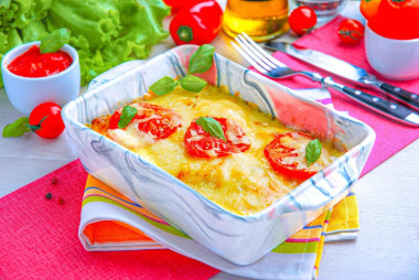 Мясо по французски классически в духовке с картошкой