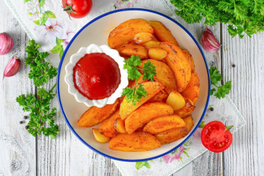 Картофель по деревенски в аэрогриле